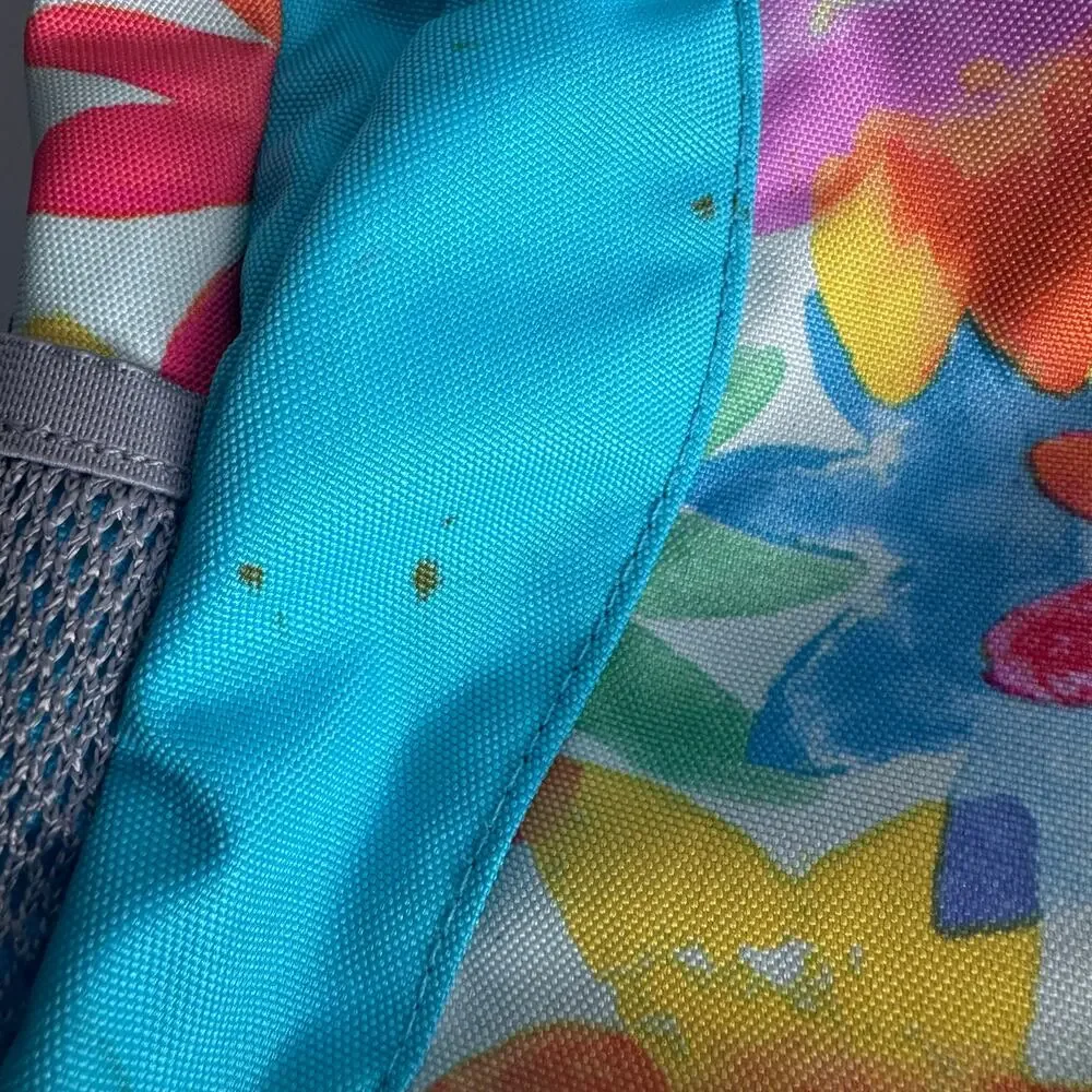 L.L. Bean Multicolored Floral Backpack Skylight Blue Flowers Kinder Preschool